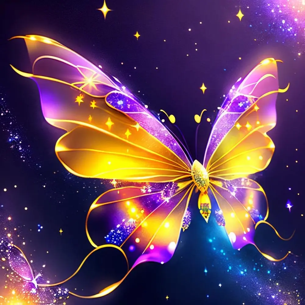 A glowing golden butterfly, the symbol of Dream Weaving